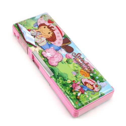 草莓女孩文具盒 多功能文具盒 卡通双开笔盒 可爱pvc笔盒 8001图片_5